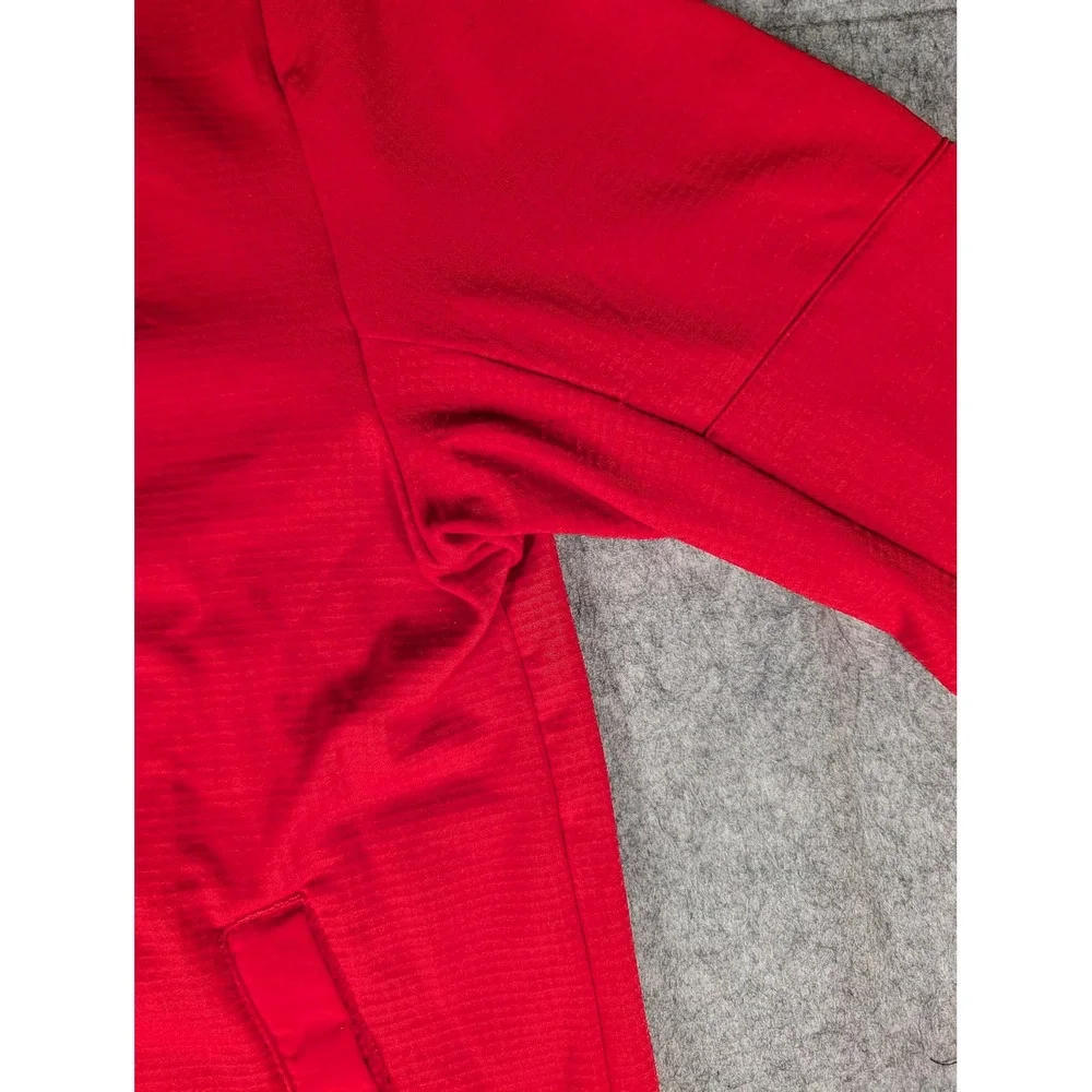 The North Face Mens Red Canyonlands Full Zip Fleece Jacket Mock Neck Stretch